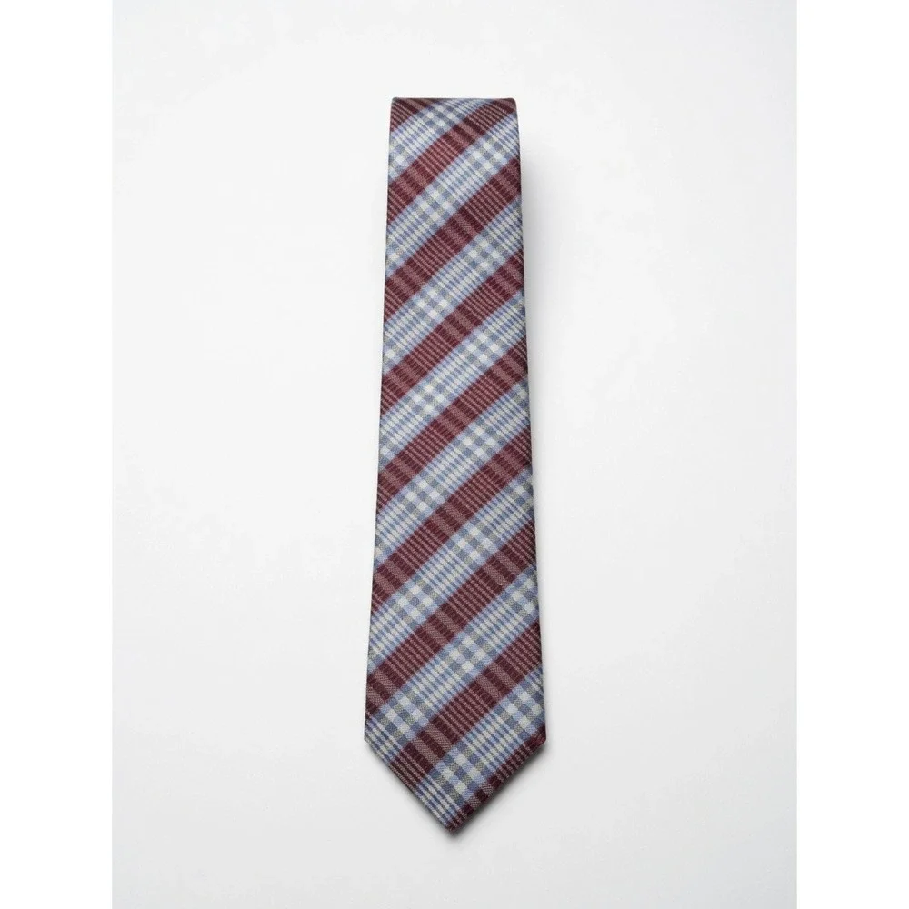 Ben Sherman Plaid 100% Silk Necktie